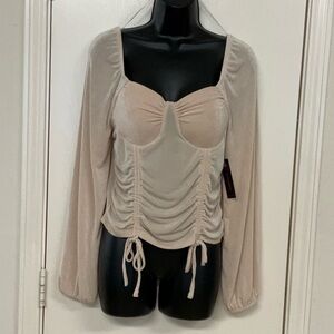 ‼️final must bundle ‼️No Boundaries Cream Long Sleeve Top